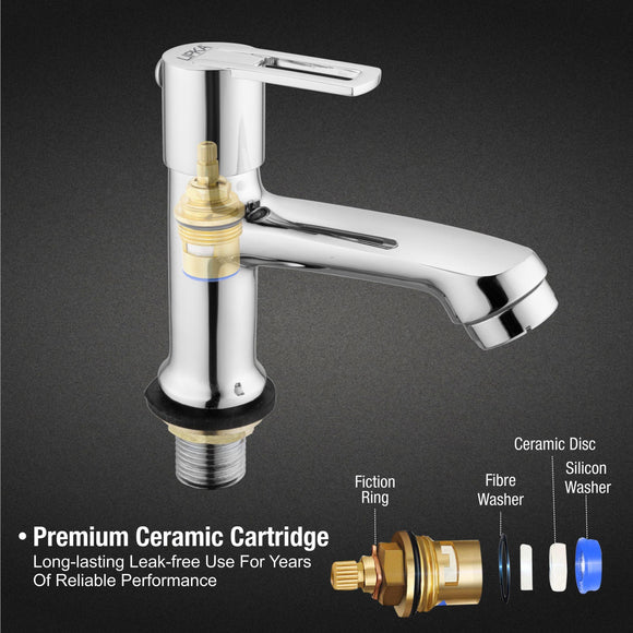 Kube Pillar Tap Brass Faucet - LIPKA - Lipka Home
