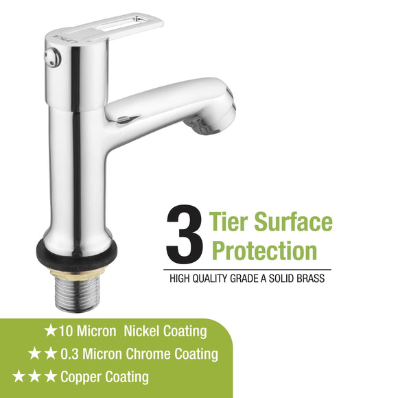 Kube Pillar Tap Brass Faucet - LIPKA - Lipka Home