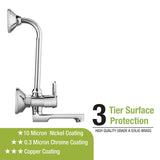 Lava Wall Mixer with L Bend Faucet with 3 tier surface protection