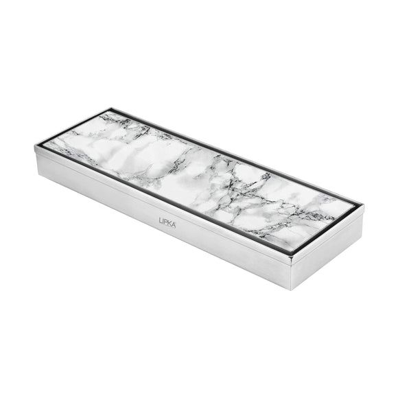 Marble Insert Shower Drain Channel (12 x 4 Inches) - LIPKA - Lipka Home