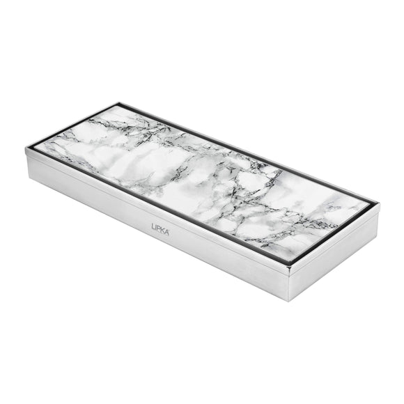 Marble Insert Shower Drain Channel (12 x 5 Inches) - LIPKA - Lipka Home