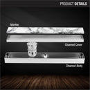 Marble Insert Shower Drain Channel (36 x 5 Inches) - LIPKA - Lipka Home