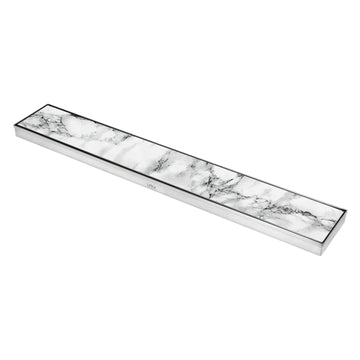 Marble Insert Shower Drain Channel (40 x 4 Inches) - LIPKA - Lipka Home