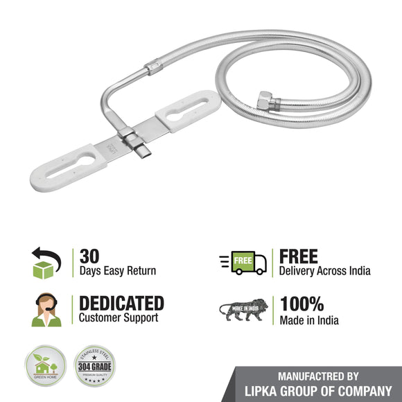 Multi Deluxe Jet Spray with 304-Grade SS Holder & 1.5 Meter Hose - LIPKA - Lipka Home