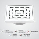 Orange Exclusive Square Floor Drain (5 x 5 Inches) with Cockroach Trap - LIPKA - Lipka Home
