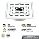 Orange Exclusive Square Floor Drain (5 x 5 Inches) with Hole and Cockroach Trap - LIPKA - Lipka Home