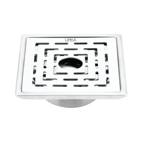 Orange Exclusive Square Floor Drain (5 x 5 Inches) with Hole and Cockroach Trap - LIPKA - Lipka Home