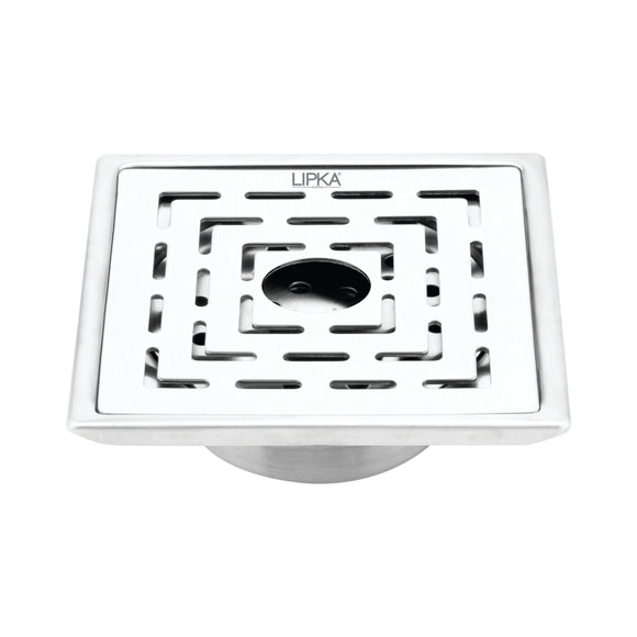 Orange Exclusive Square Floor Drain (5 x 5 Inches) with Hole and Cockroach Trap - LIPKA - Lipka Home