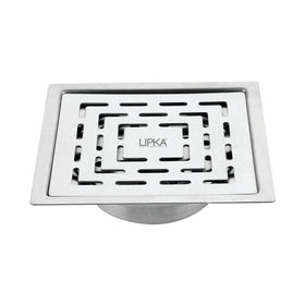 Orange Exclusive Square Flat Cut Floor Drain (5 x 5 Inches) with Cockroach Trap - LIPKA - Lipka Home