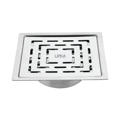 Orange Exclusive Square Flat Cut Floor Drain (5 x 5 Inches) with Cockroach Trap - LIPKA - Lipka Home