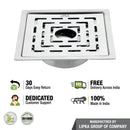 Orange Exclusive Square Flat Cut Floor Drain (5 Inches) with Cockroach Trap And Hole - LIPKA - Lipka Home