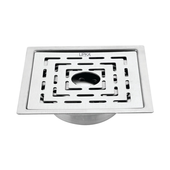 Orange Exclusive Square Flat Cut Floor Drain (5 Inches) with Cockroach Trap And Hole - LIPKA - Lipka Home