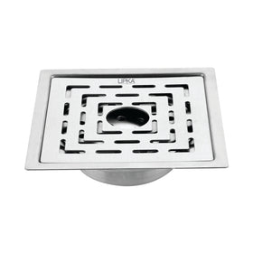 Orange Exclusive Square Flat Cut Floor Drain (6 x 6 Inches) with Hole and Cockroach Trap - LIPKA - Lipka Home