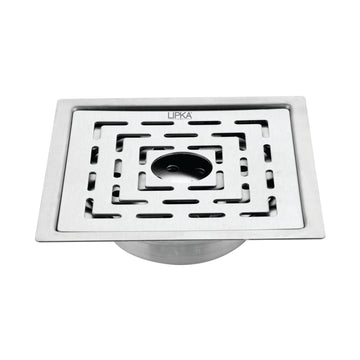 Orange Exclusive Square Flat Cut Floor Drain (6 x 6 Inches) with Hole and Cockroach Trap - LIPKA - Lipka Home