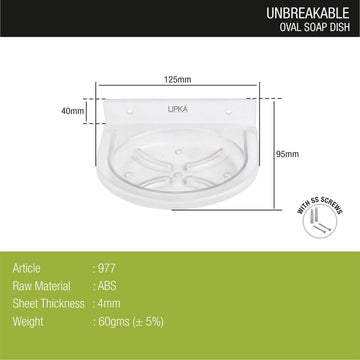 ABS Oval Soap Dish - LIPKA - Lipka Home