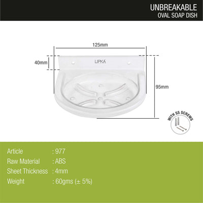 ABS Oval Soap Dish - LIPKA - Lipka Home