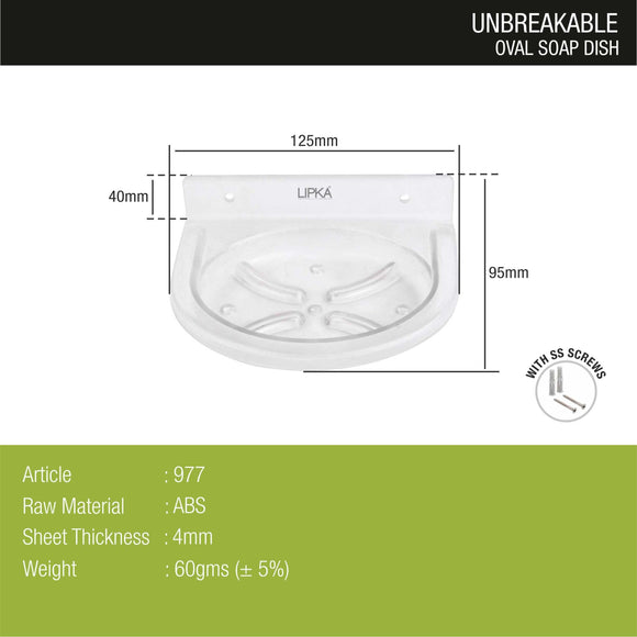 ABS Oval Soap Dish - LIPKA - Lipka Home