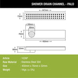 Palo Shower Drain Channel (18 x 3 Inches) - LIPKA