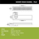 Palo Shower Drain Channel (32 x 3 Inches) - LIPKA - Lipka Home