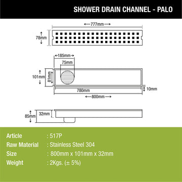 Palo Shower Drain Channel (32 x 4 Inches) - LIPKA - Lipka Home