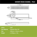 Palo Shower Drain Channel (32 x 5 Inches) - LIPKA - Lipka Home