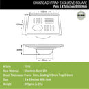 Pink Exclusive Square Floor Drain (5 x 5 Inches) with Hole and Cockroach Trap - LIPKA - Lipka Home