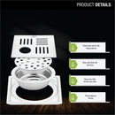 Pink Exclusive Square Floor Drain (5 x 5 Inches) with Hole and Cockroach Trap - LIPKA - Lipka Home