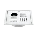 Pink Exclusive Square Flat Cut Floor Drain (6 x 6 Inches) with Hole and Cockroach Trap - LIPKA - Lipka Home