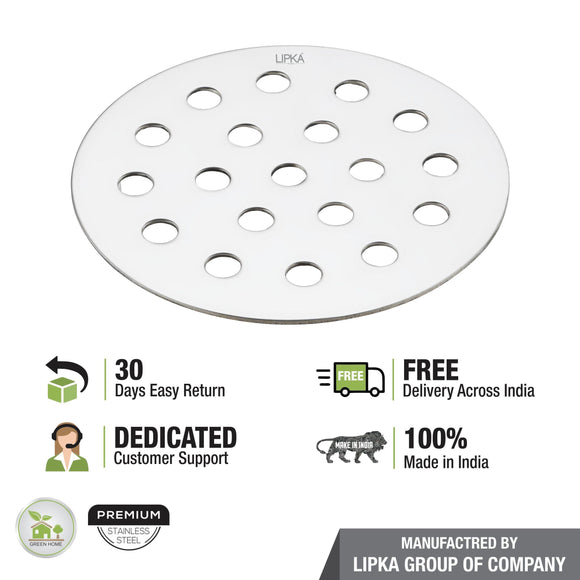 Plain Round Jali Floor Drain (4 inches) - LIPKA - Lipka Home