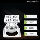 Purple Exclusive Square Floor Drain (6 x 6 Inches) with Cockroach Trap - LIPKA - Lipka Home