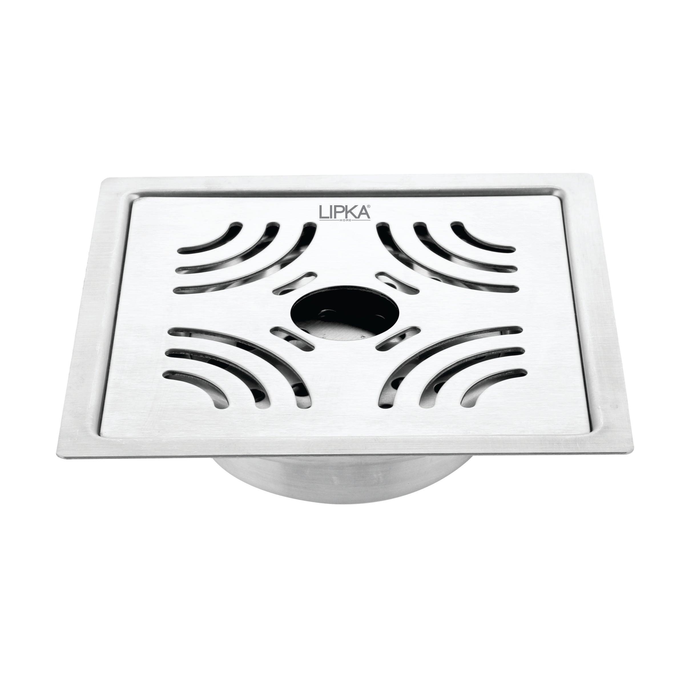 Purple Exclusive Square Flat Cut Floor Drain (6 x 6 Inches) with Hole and Cockroach Trap