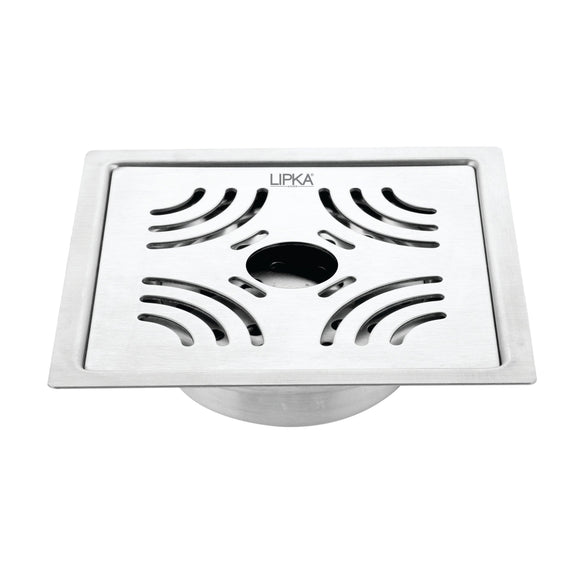 Purple Exclusive Square Flat Cut Floor Drain (6 x 6 Inches) with Hole and Cockroach Trap - LIPKA - Lipka Home