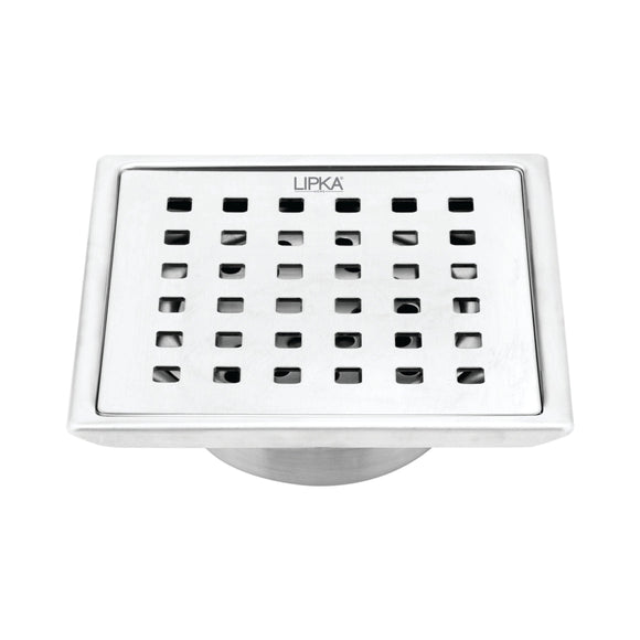 Red Exclusive Square Floor Drain (6 x 6 Inches) with Cockroach Trap - LIPKA - Lipka Home