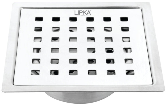 Red Exclusive Square Flat Cut Floor Drain (5 x 5 Inches) with Cockroach Trap - LIPKA - Lipka Home