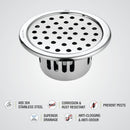 Round Floor Drain (4 inches) with Cockroach Trap - LIPKA - Lipka Home