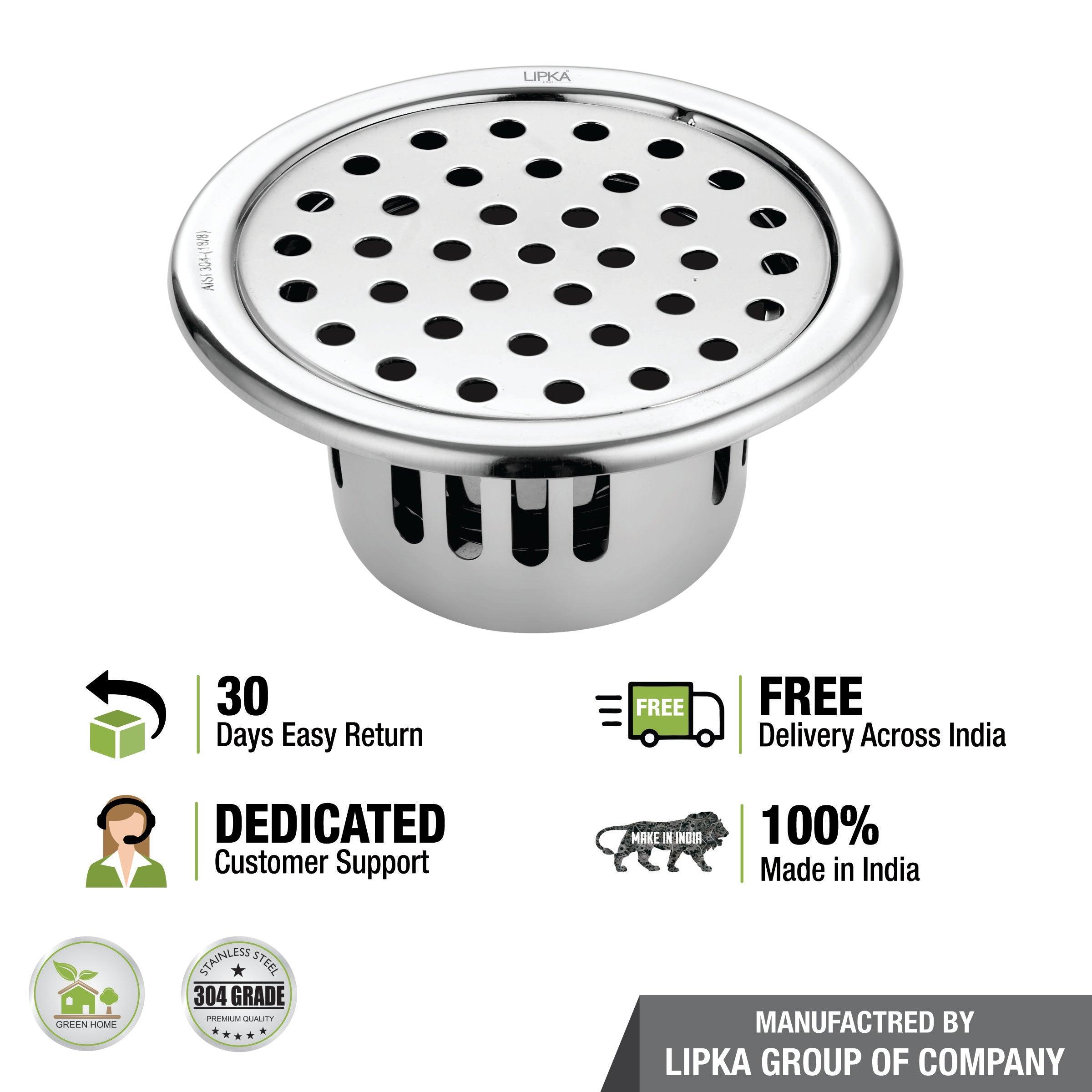 Round Floor Drain (4 inches) with Cockroach Trap free delivery