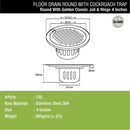 Golden Classic Jali Round Floor Drain (4 Inches) with Hinge and Cockroach Trap - LIPKA - Lipka Home