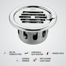 Golden Classic Jali Round Floor Drain (4 Inches) with Hinge and Cockroach Trap - LIPKA - Lipka Home