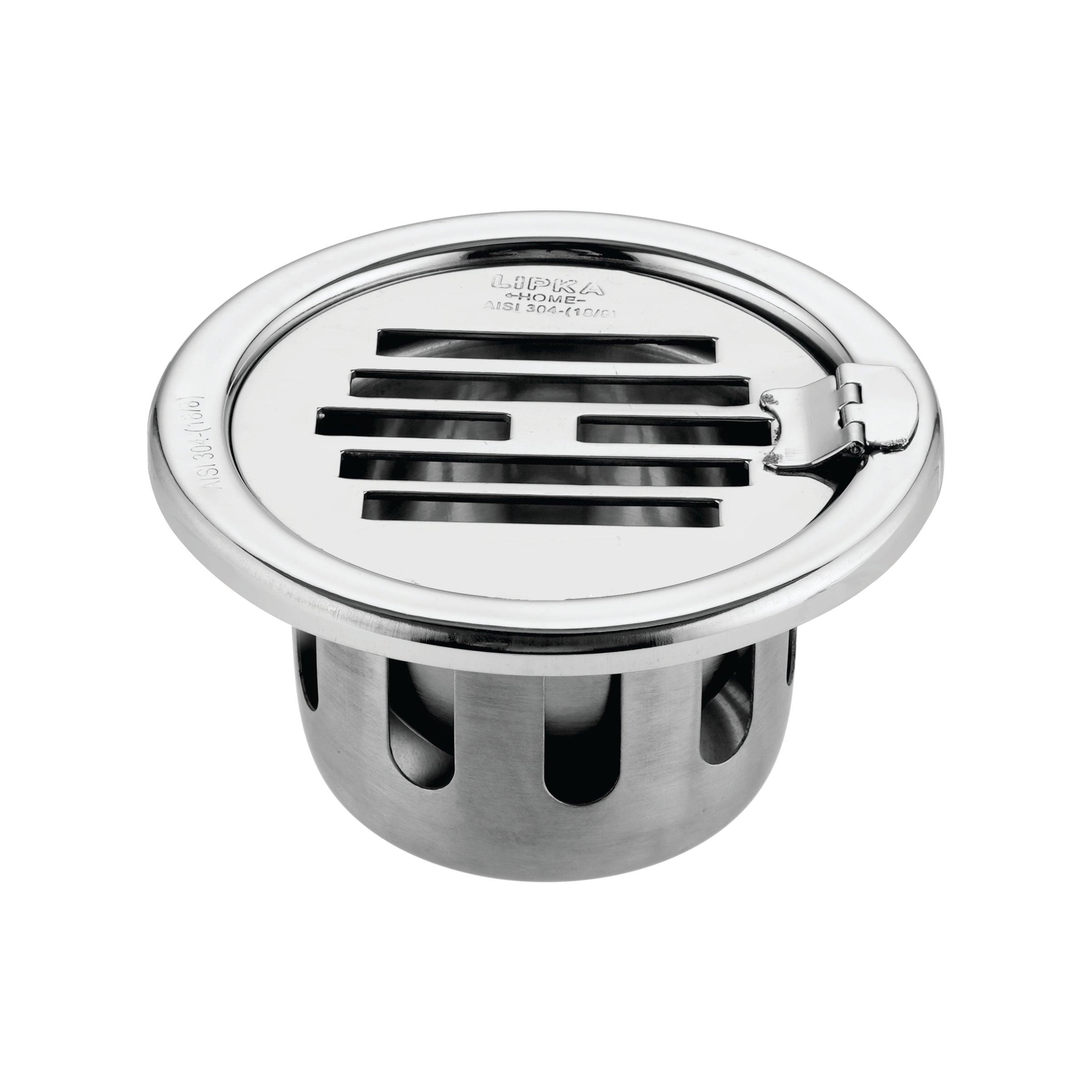 Golden Classic Jali Round Floor Drain (4 Inches) with Hinge and Cockroach Trap