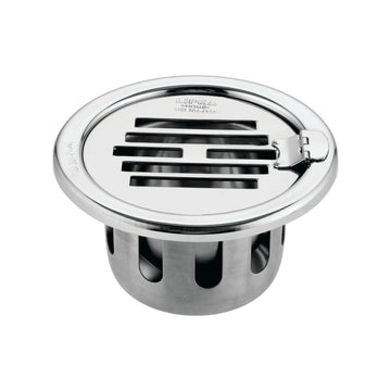 Golden Classic Jali Round Floor Drain (4 Inches) with Hinge and Cockroach Trap - LIPKA - Lipka Home