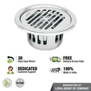 Golden Classic Jali Round Floor Drain (4 Inches) with Cockroach Trap - Lipka Home