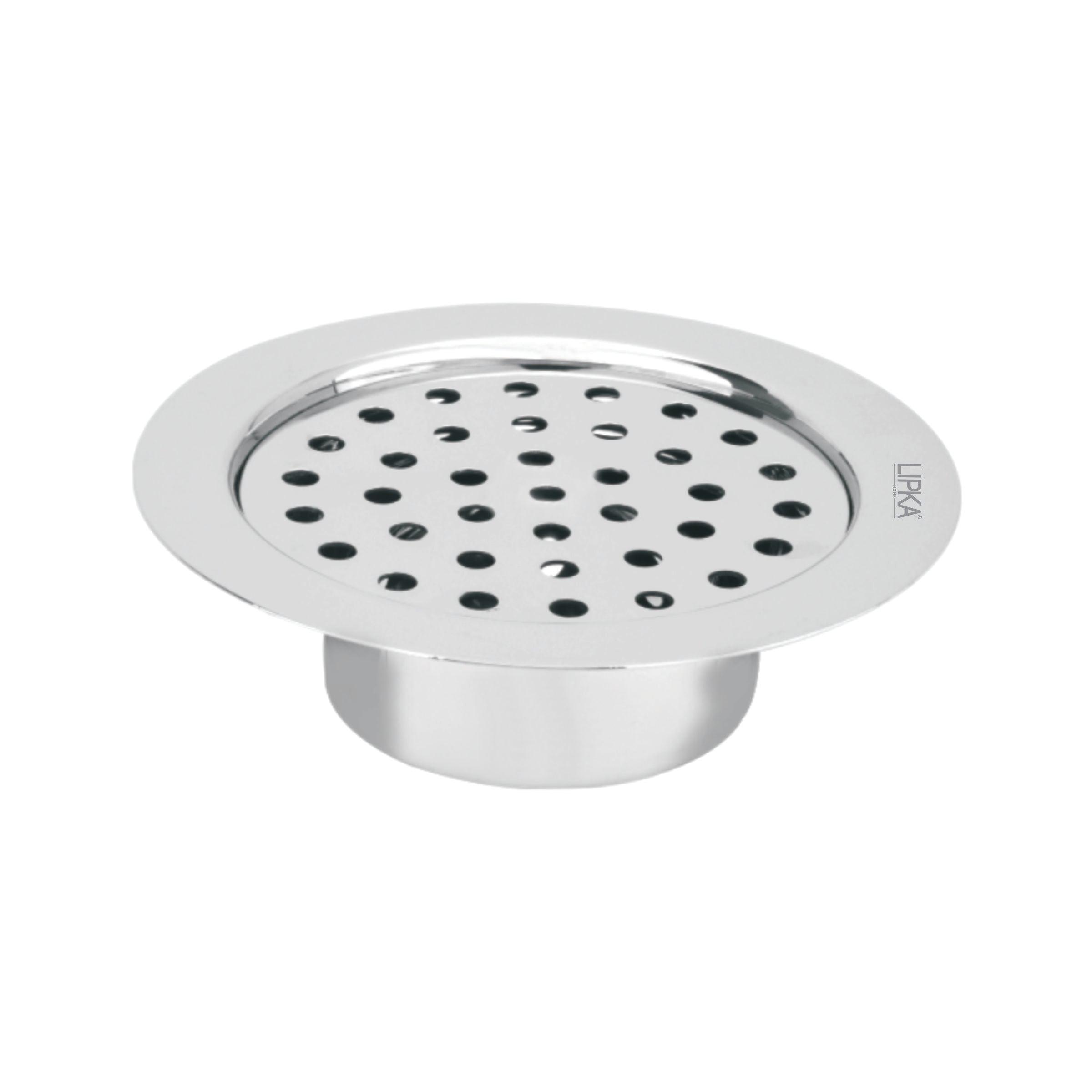 Super Sleek Round Flat Cut Floor Drain (5 Inches) with Cockroach Trap - LIPKA - Lipka Home