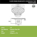 Round Floor Drain (5 inches) with Cockroach Trap - LIPKA - Lipka Home