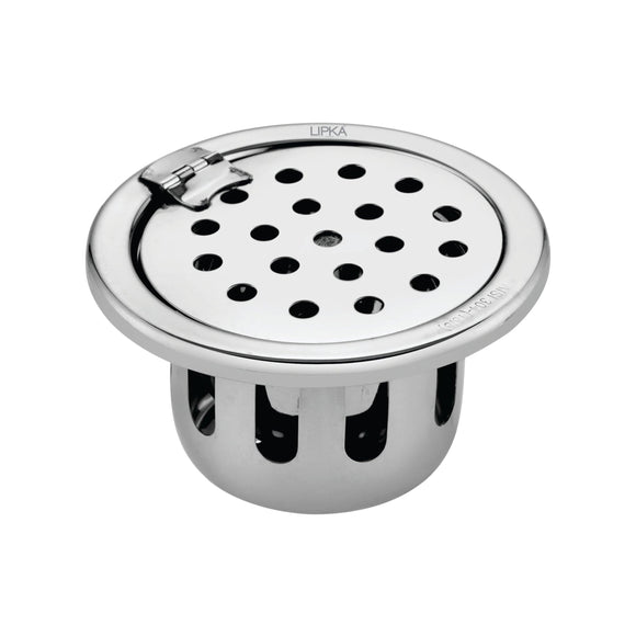 Round Floor Drain (5 inches) with Hinge & Cockroach Trap - LIPKA - Lipka Home