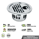 Golden Classic Jali Round Floor Drain (5 Inches) with Cockroach Trap and Hole - Lipka Home