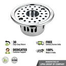 Round Floor Drain (5 inches) with Cockroach Trap, Lock & Hole - LIPKA - Lipka Home