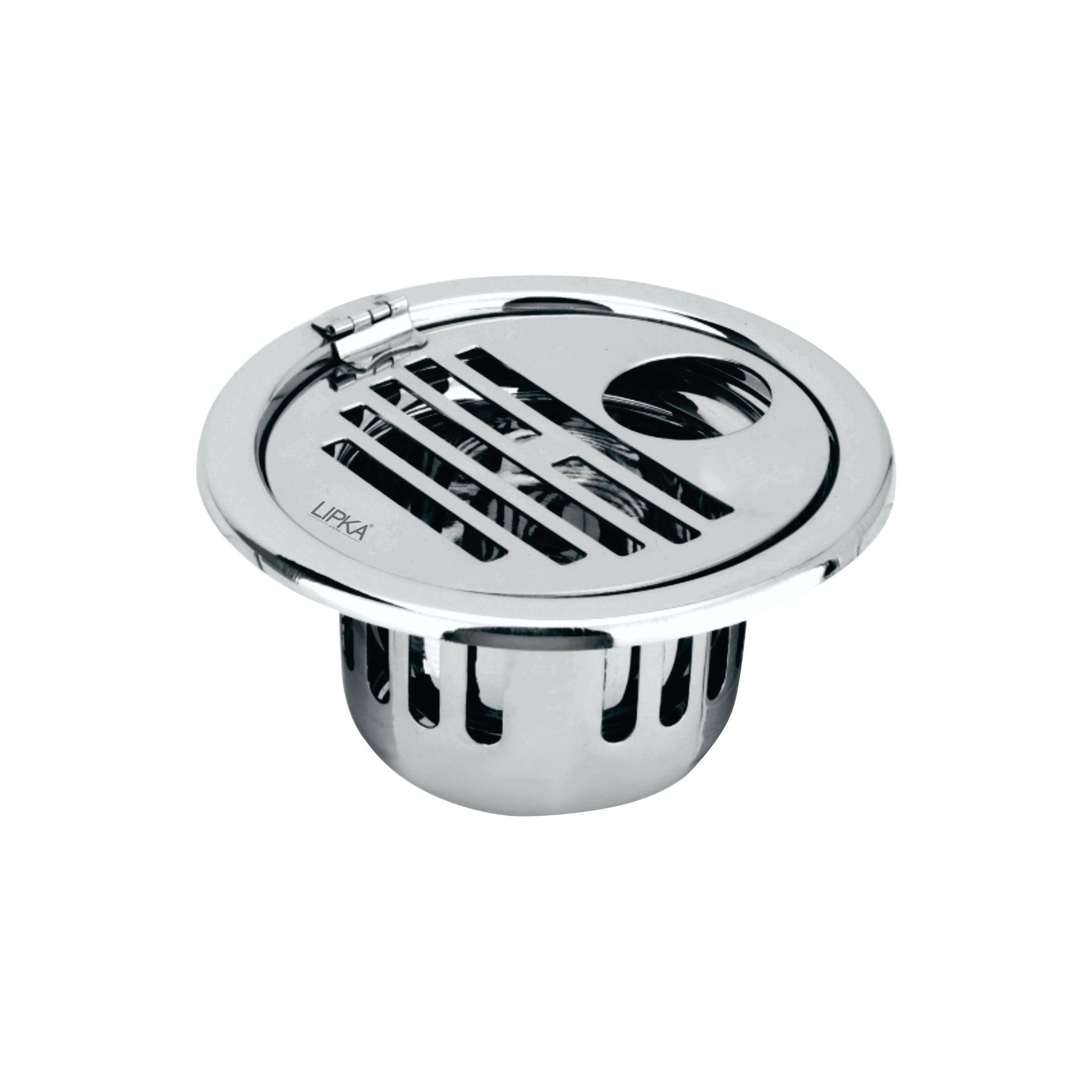 Golden Classic Jali Round Floor Drain (5 Inches) with Hinge, Hole and Cockroach Trap