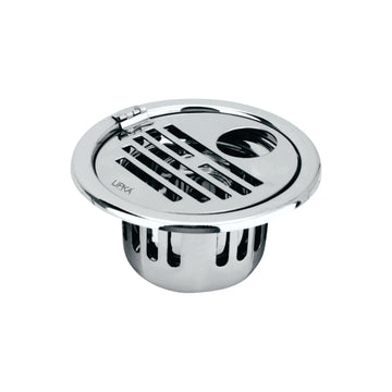 Golden Classic Jali Round Floor Drain (5 Inches) with Hinge, Hole and Cockroach Trap - LIPKA - Lipka Home