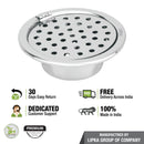 Super Sleek Round Floor Drain (5 inches) with Hinge and Cockroach Trap - LIPKA - Lipka Home