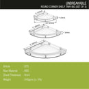 Round Large ABS Corner Shelf Tray (Set of 3) - LIPKA - Lipka Home